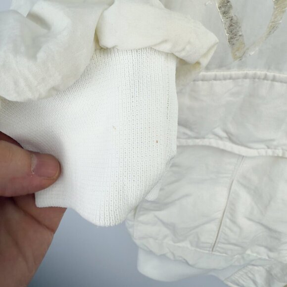 HARTWELL 90’s VTG White Bomber Gambling Jacket with Gold Accents sz M - Picture 8 of 15